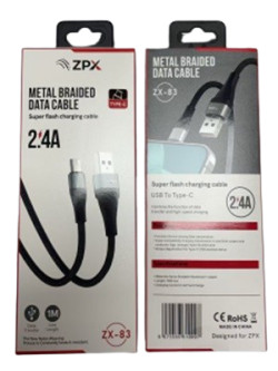 Кабель ZX-83 USB/Type-C 2.4А 200(шт.ящ)